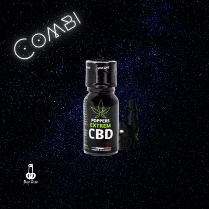 Combi-Pack - Dick Deep Dick Sniffer M Black + Extreme CBD Black Poppers