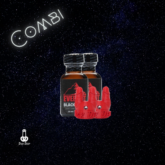 Combi-Pack - Dick Deep Dick Sniffer L Red (2x) + Everest Black Label Poppers (2x 25ml)