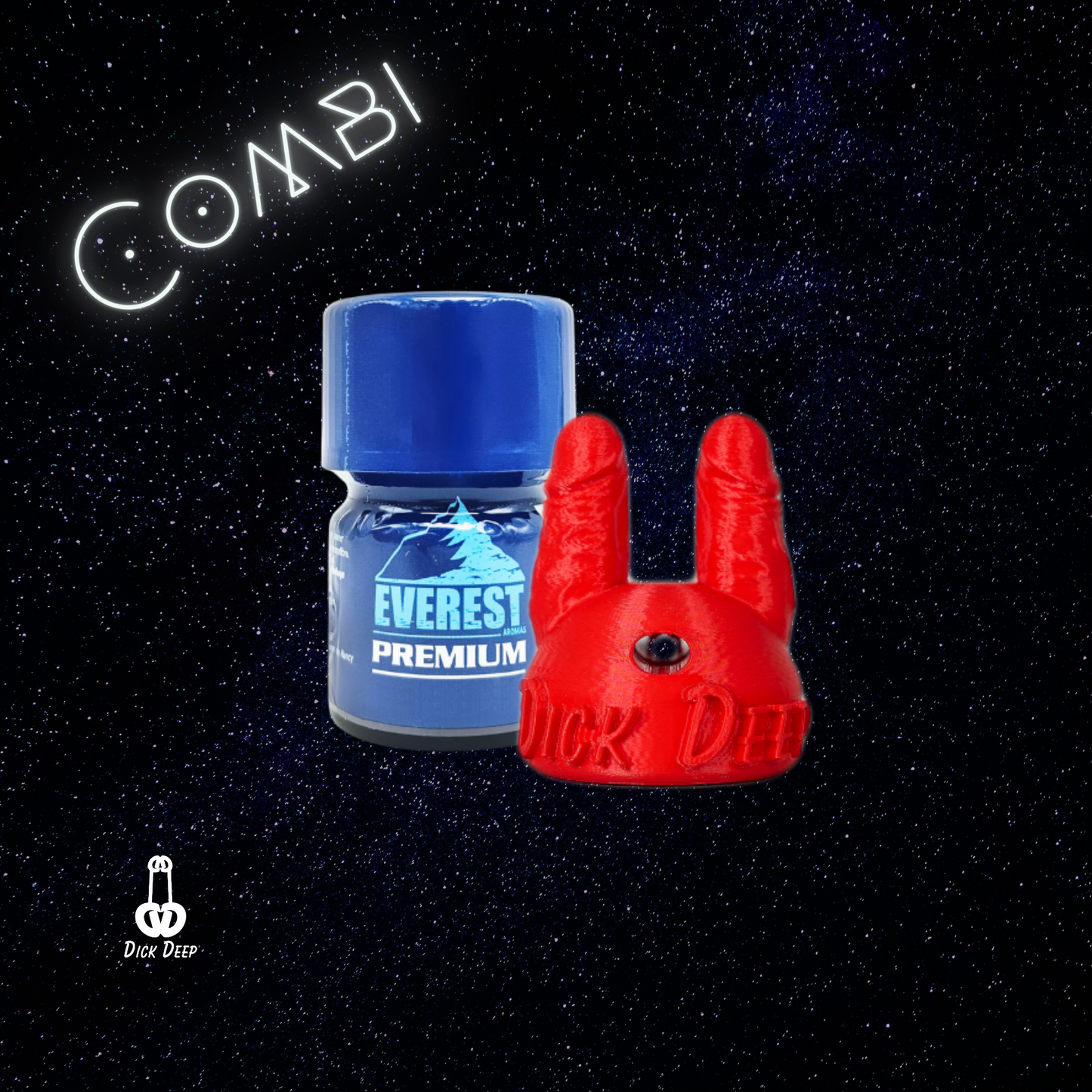 Combi-Pack - Dick Deep® Dick Sniffer XL Red + Everest Premium Poppers